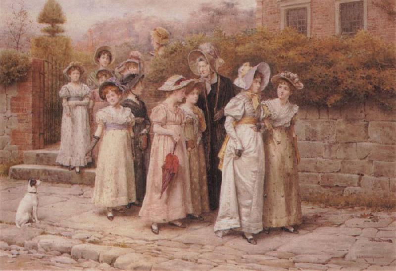 George goodwin kilburne Mirr Pinkerton-s Academy oil painting picture